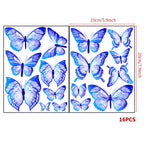 Blue Butterfly Luminous PET Sticker