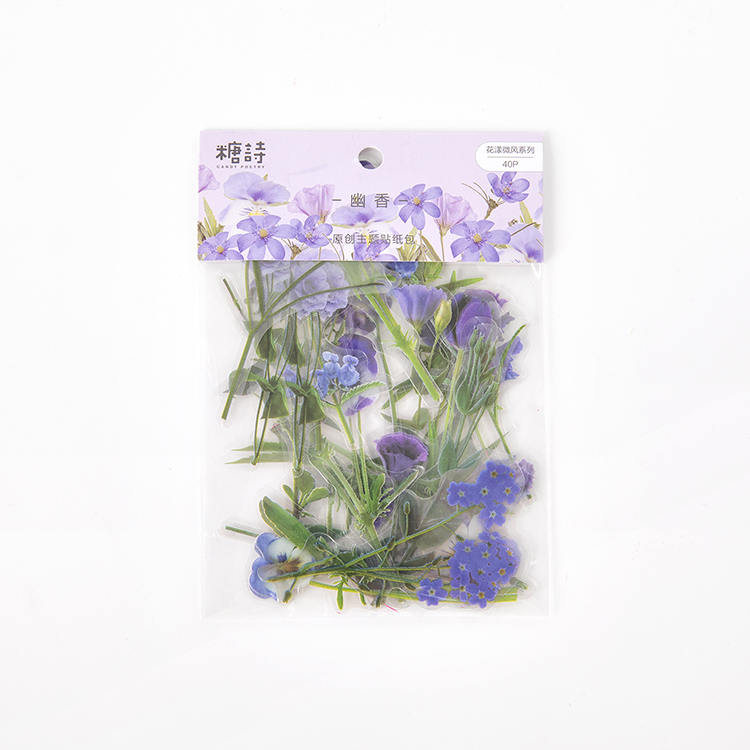 Flower Breeze PET Sticker Bag
