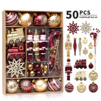 Christmas Decorations 6CM Painted PET