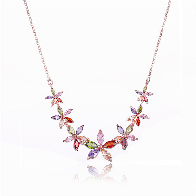 AAA Zircon Colorful Necklace Fashion Accessories Accessories