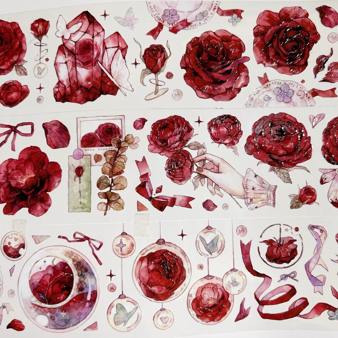 Pet Crystal Curtain Tape Flower