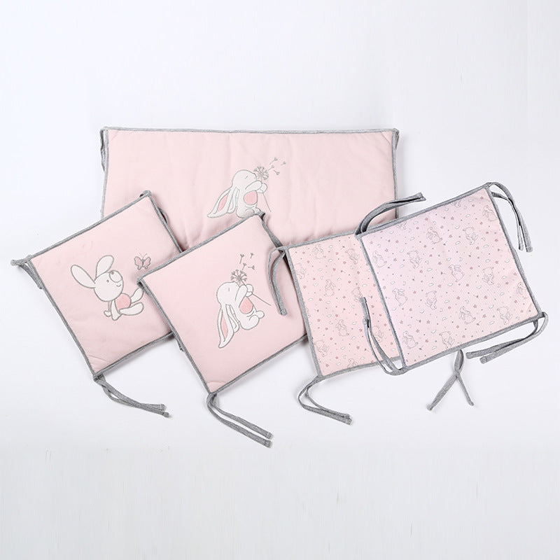 Bunny Bed Fence Knitted Pink Baby Products