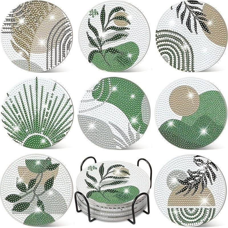 PET Handmade Creative Rhinestone Coaster