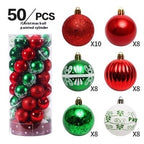 Christmas Decorations 6CM Painted PET