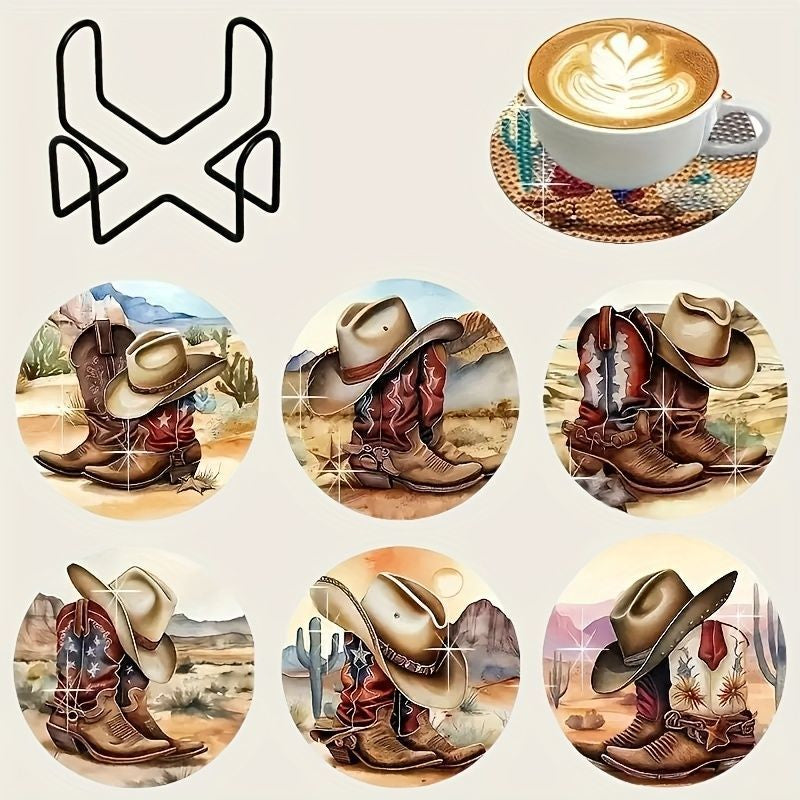 PET Handmade Creative Rhinestone Coaster