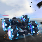 24G High-speed Wireless Remote Control Car Light Music Four-wheel Drive Double-sided Driving Flip Rotating Drift Car Stunt Car