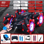 24G High-speed Wireless Remote Control Car Light Music Four-wheel Drive Double-sided Driving Flip Rotating Drift Car Stunt Car