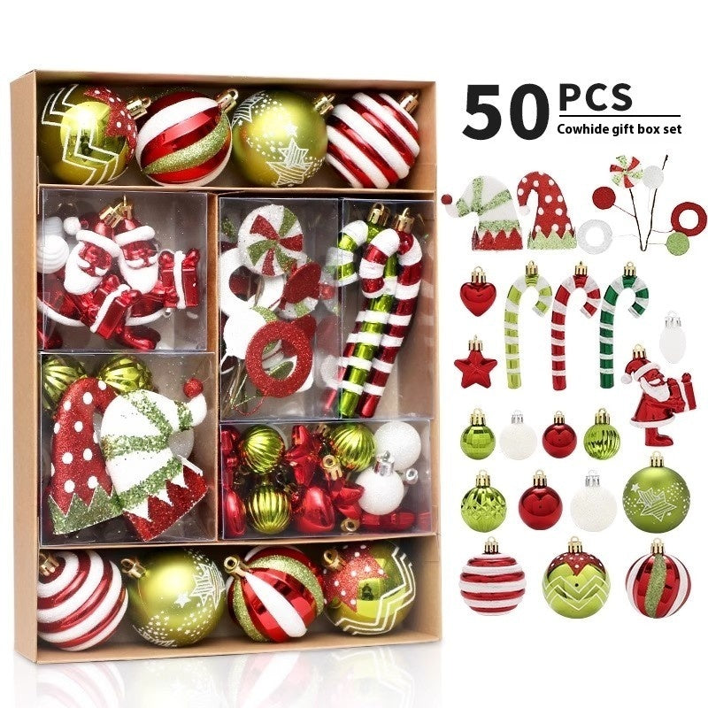 Christmas Decorations 6CM Painted PET