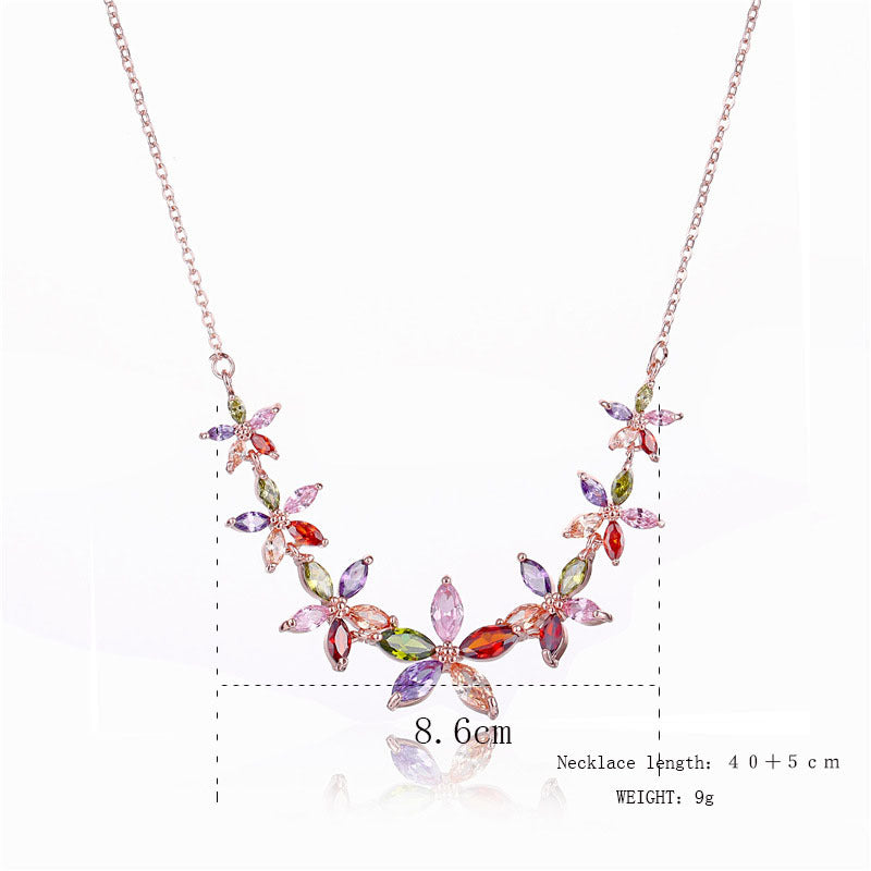 AAA Zircon Colorful Necklace Fashion Accessories Accessories