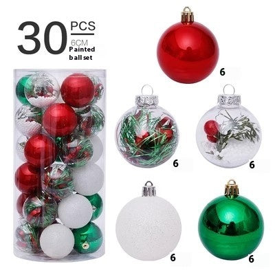 Christmas Decorations 6CM Painted PET